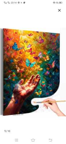 Картина по номерам и акриловые маркеры